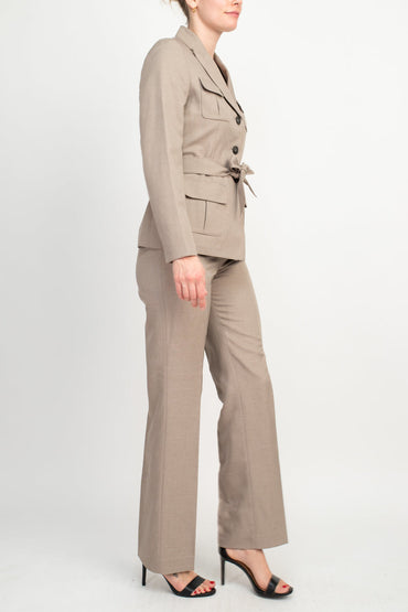 Le Suit Melange 3 Button Jacket Pantsuit-1