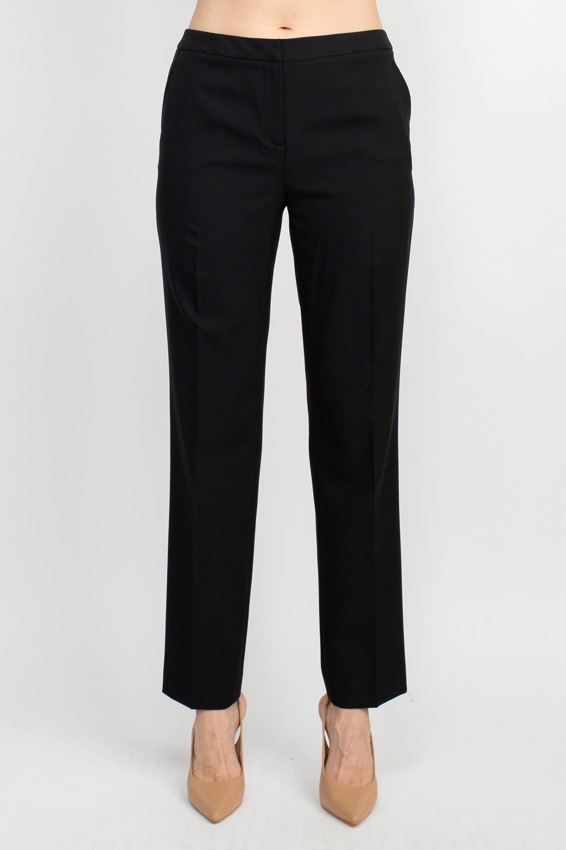 Emily Notched Collar 2 Button Long Sleeve Flap Pockets Pantsuit-4