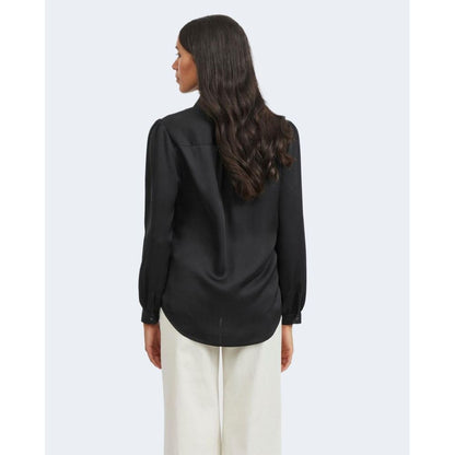 Vila Clothes Black Polyester Blouse