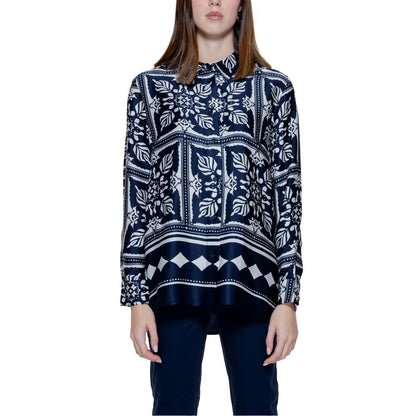 Street One Blue Viscose Blouse