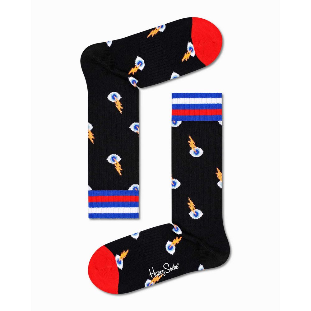Happy Socks Black Cotton Tights & Sock