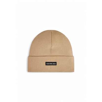 Calvin Klein Jeans Beige Recycled Polyester Caps Baseball Hat