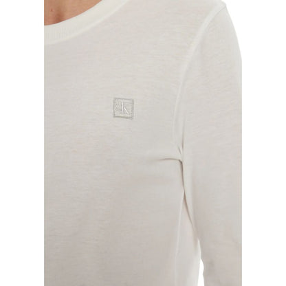 Calvin Klein Jeans White Cotton T-Shirt