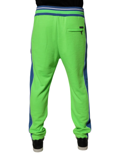 Dolce & Gabbana Green Blue Jogger Sweatpants Pants
