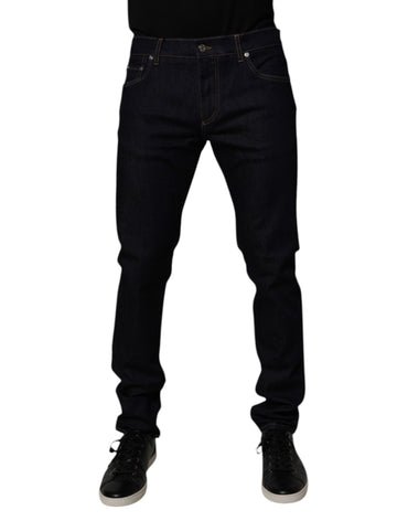 Dolce & Gabbana Black Cotton Stretch Men Skinny Denim Jeans