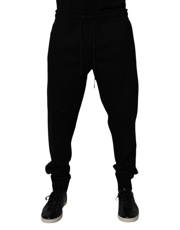 Dolce & Gabbana Black Cotton Blend Jogger Sweatpants Pants