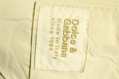 Dolce & Gabbana Yellow Nylon Cargo Chain Men Jogger Pants