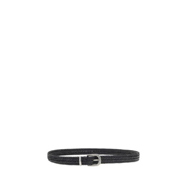 Brunello Cucinelli Black Calf Leather Bos Taurus Regular Belt