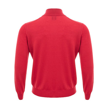 Gran Sasso Elegant Crimson Wool T-Shirt for Men