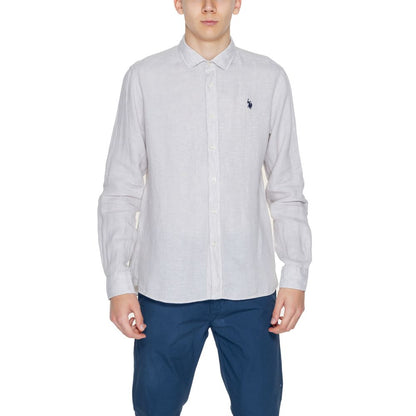 U.S. POLO ASSN. Beige Linen Dress Shirt