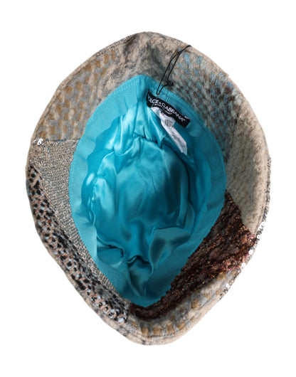 Dolce & Gabbana Multicolor Patchwork Embellished Bucket Hat