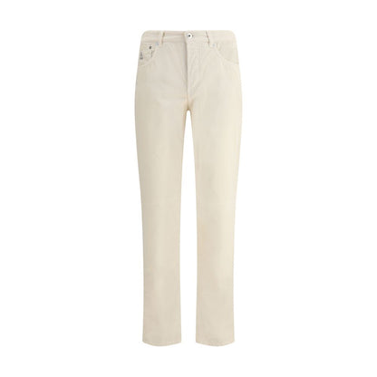Brunello Cucinelli White Cotton Casual Pants