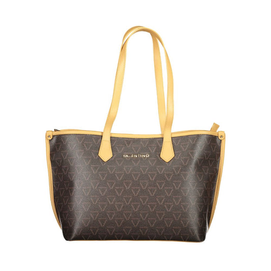 Mario Valentino Marrone Polyurethane Women's Shoulder Bag