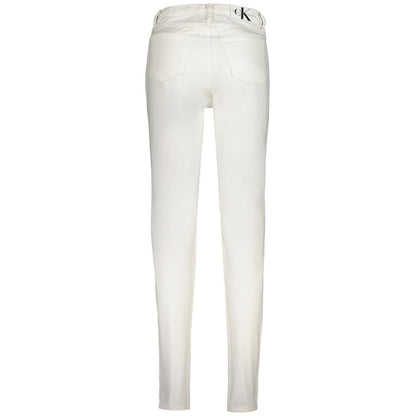 Calvin Klein White Cotton Women Jeans