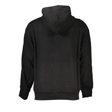 Calvin Klein Black Cotton Men Sweater with Hood and Pockets