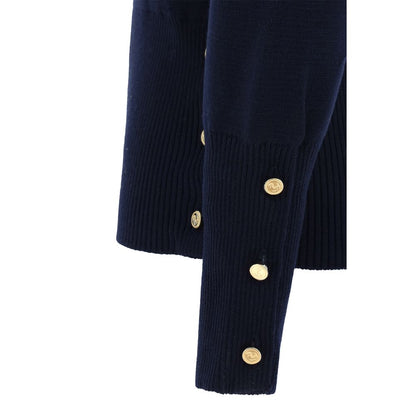 Thom Browne Blue Fleece Wool Sweatshirt