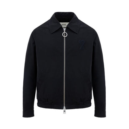 Ami Paris Black Polyester Jackets & Coat