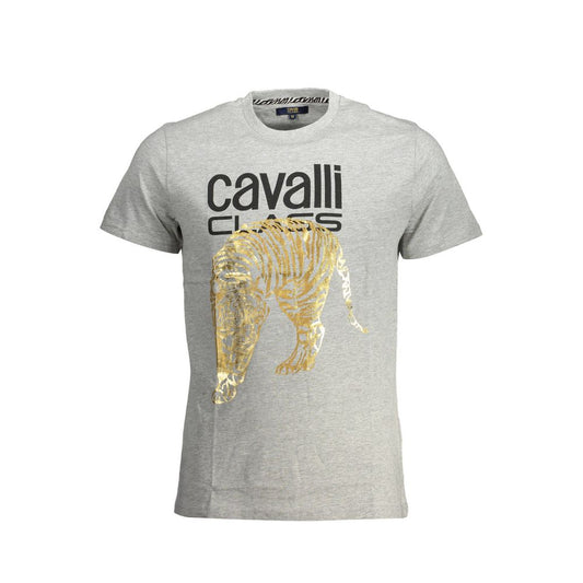 Cavalli Class Brown Cotton Men T-Shirt