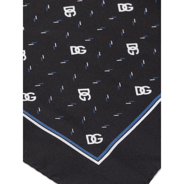 Dolce & Gabbana Black Silk Pocket Square