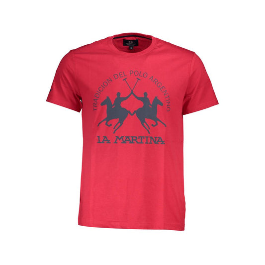 La Martina Rosso Cotton Men's T-Shirt