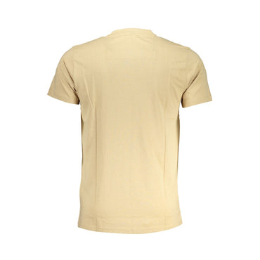Cavalli Class Beige Cotton Men T-Shirt