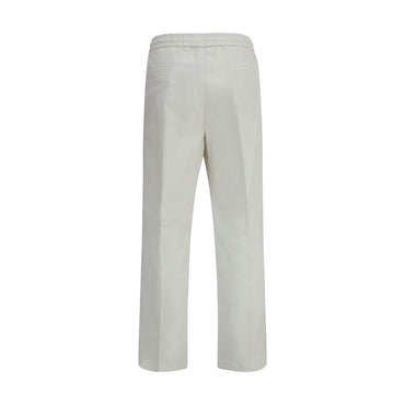 Brunello Cucinelli White Cotton Casual Pants