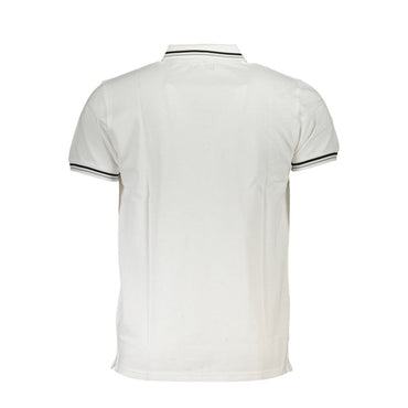 Cavalli Class White Cotton Men Polo Shirt