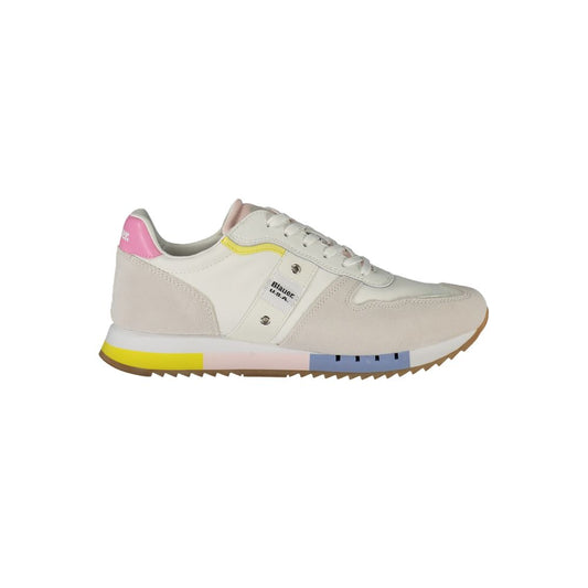 Blauer White Leather Women Sneaker