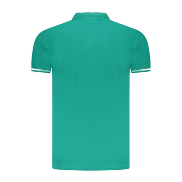 Cavalli Class Green Cotton Men Polo Shirt