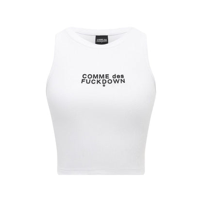 Comme Des Fuckdown White Cotton Tops & T-Shirt