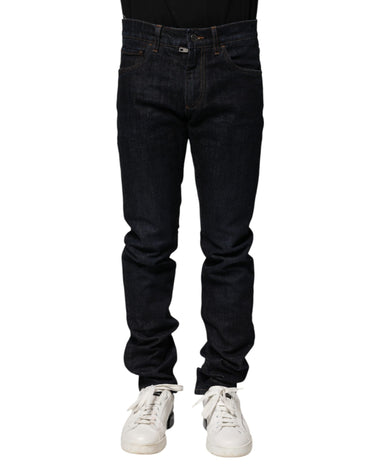 Dolce & Gabbana Black Cotton Skinny Denim Men Jeans