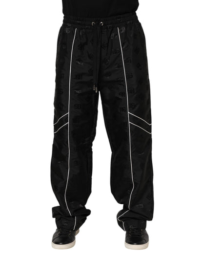 Dolce & Gabbana Black Cotton Straight Jogger Sweatpants Pants