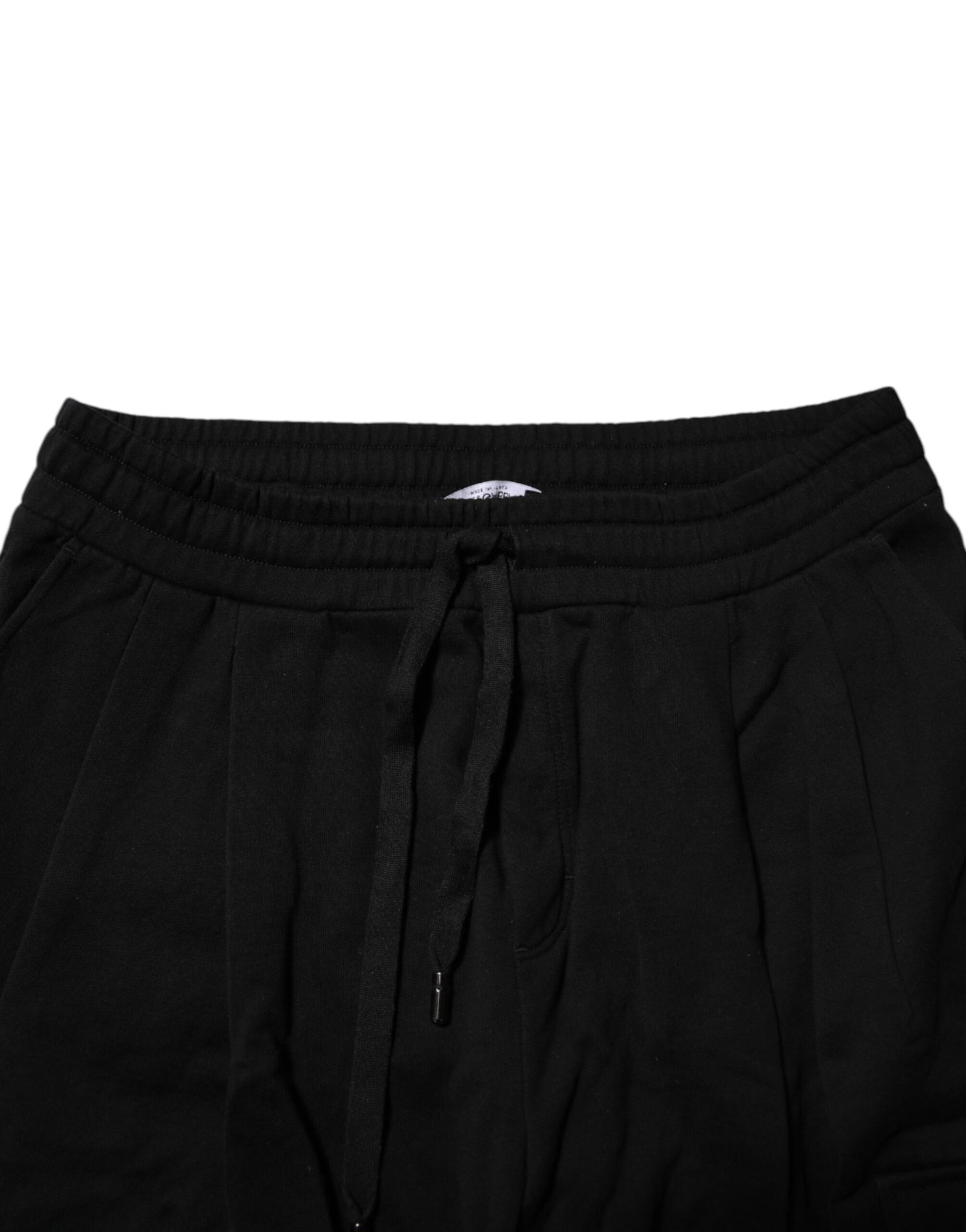 Dolce & Gabbana Black Cotton Logo Jogger Sweatpants Pants