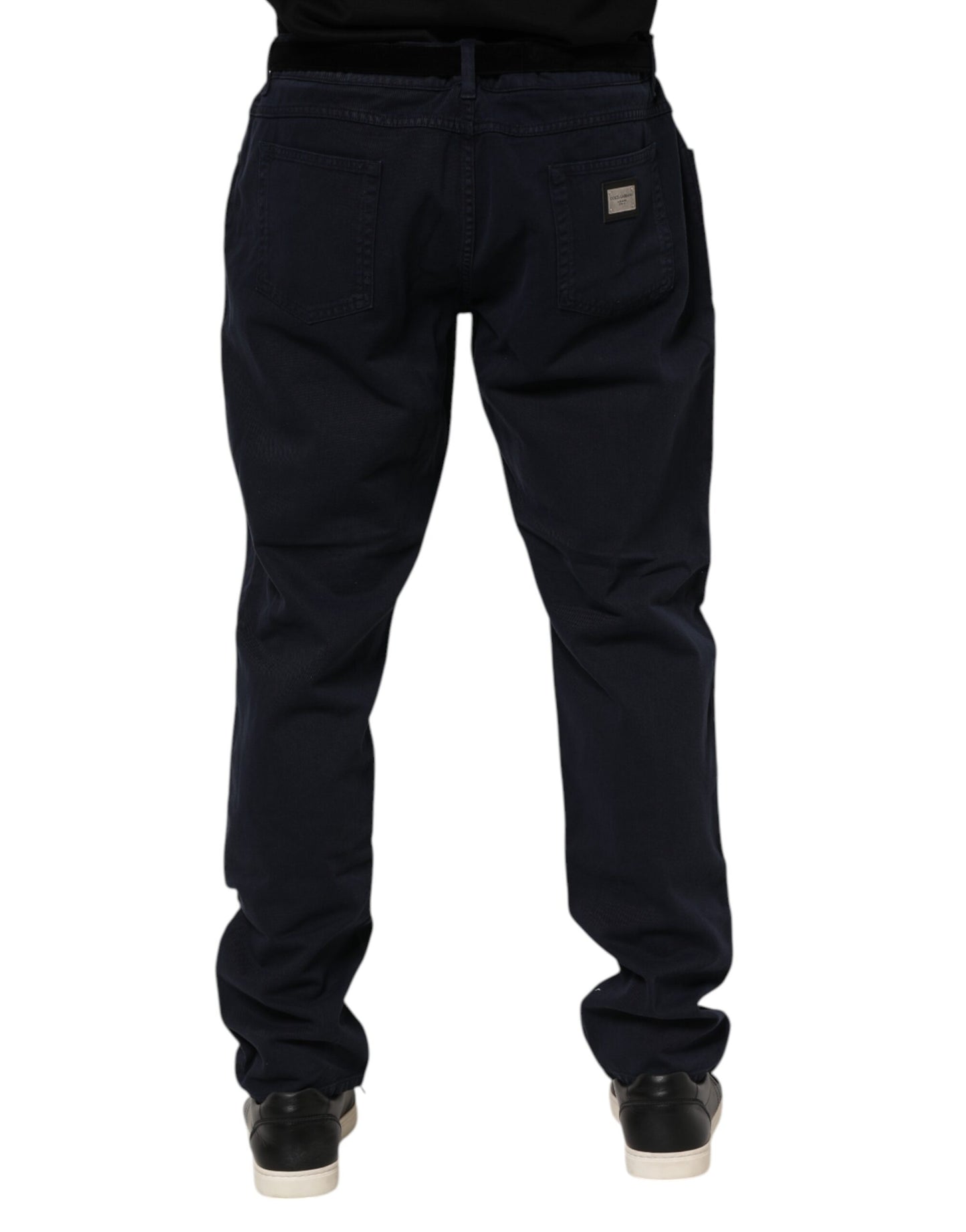 Dolce & Gabbana Black Cotton Tapered Denim Jeans