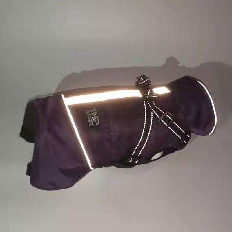 Pet Adventure All-Weather Reflective Jacket With Removable Fur Collar