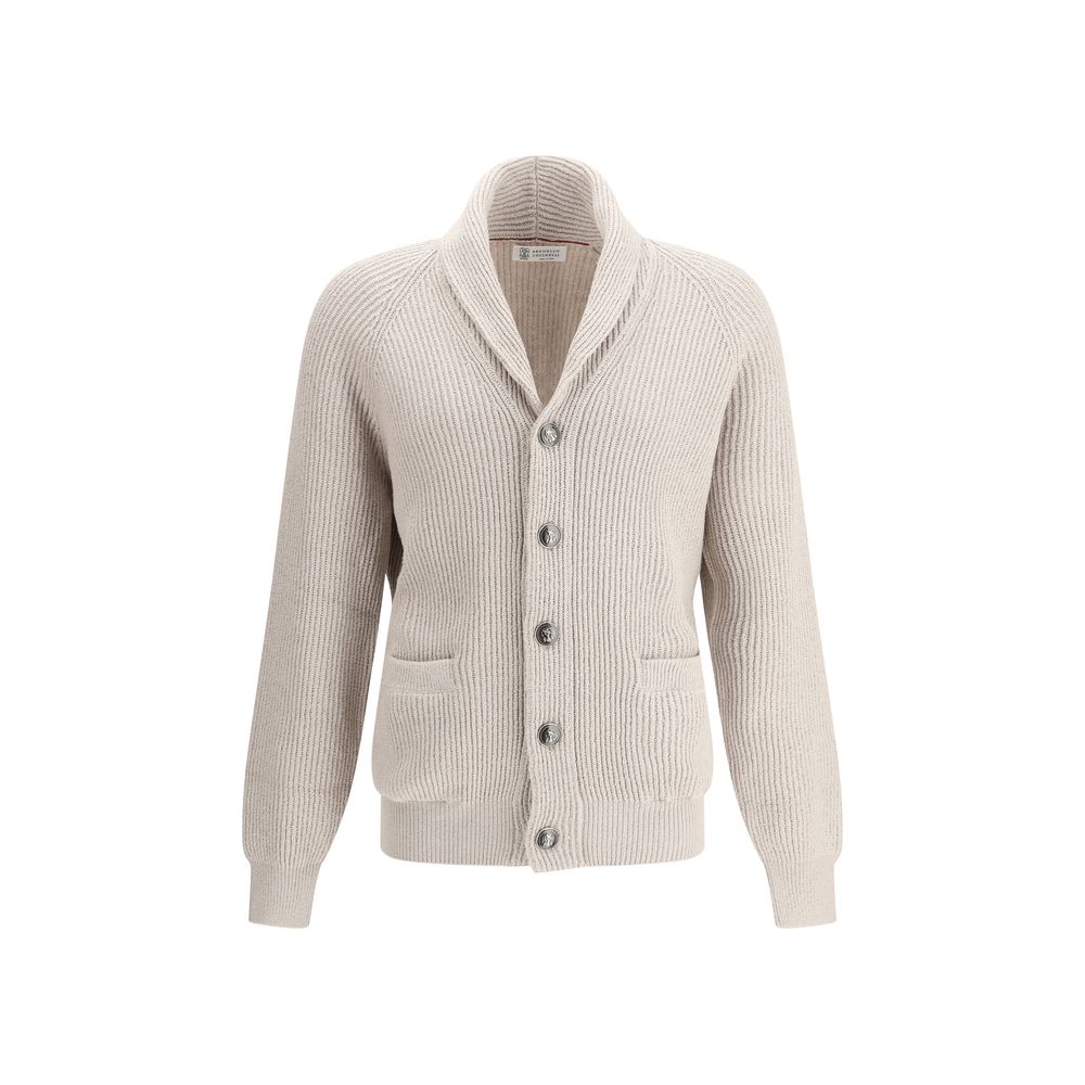 Brunello Cucinelli Beige Cotton Cardigan