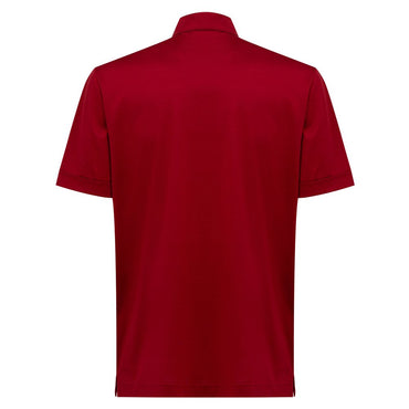Canali Red Cotton Shortsleeve Shirt