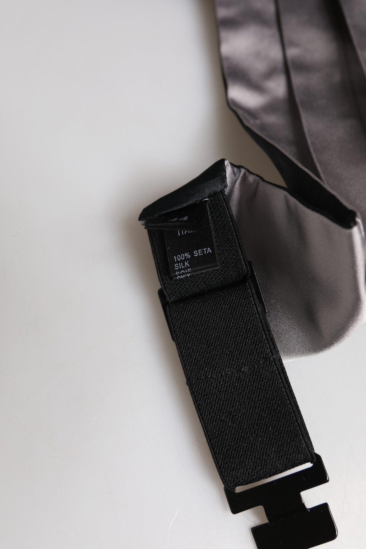 Dolce & Gabbana Gray Men 100% Silk Belt Wide Waist Cummerbund