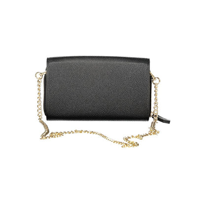 Mario Valentino Black Polyurethane Women WalletConvertible Shoulder Bag