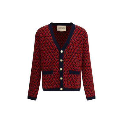 Valentino Multicolor Fleece Wool Cardigan