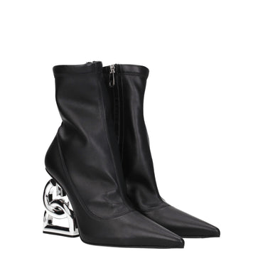 Dolce & Gabbana Black Leather Ankle Boots