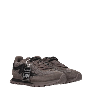 Marc Jacobs Gray Fur Chunky Sneakers