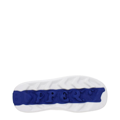 Burberry White Leather Low Top Sneakers