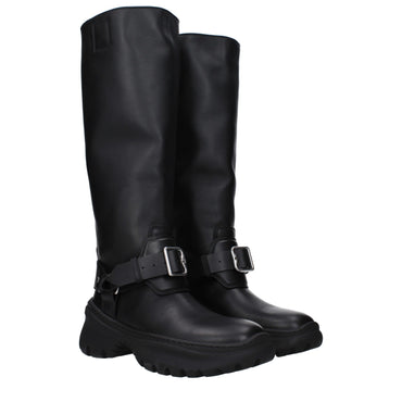 Burberry Black Leather Boots