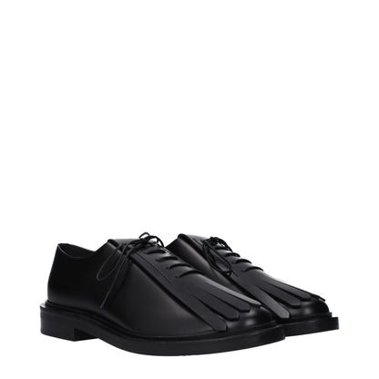 Max Mara Black Leather Oxfords And Derbies