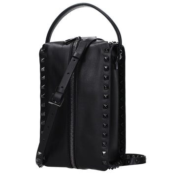 Valentino Garavani Black Leather Clutch Bags