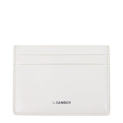 Jil Sander White Leather Cardholder