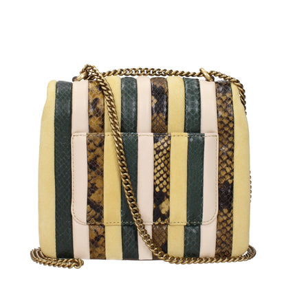 Tory Burch Yellow Leather Shoulder Bag