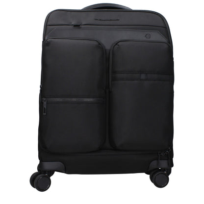 Piquadro Black Fabric Luggage And Travel
