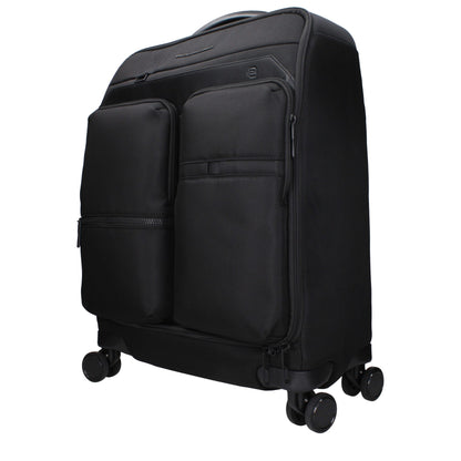Piquadro Black Fabric Luggage And Travel